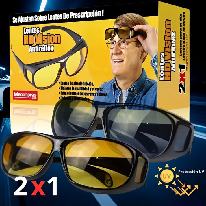 Gafas Para Manejar De Noche Con Visión HD 2x1