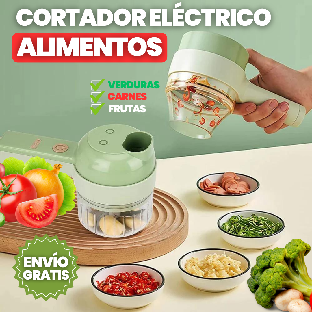 Cortador de Alimentos Eléctrico Portátil + Envío gratis